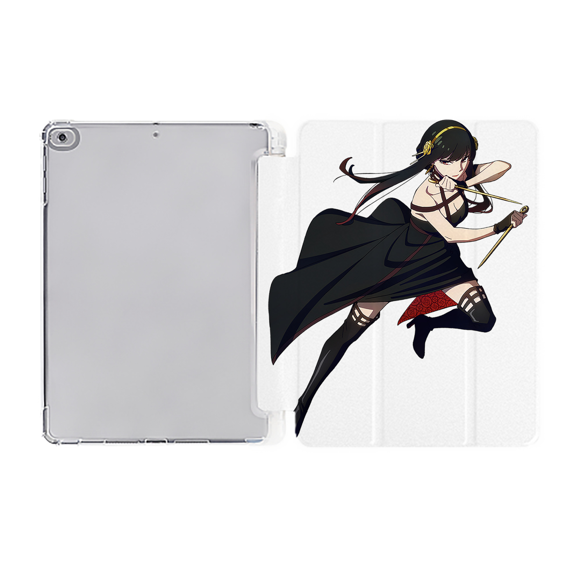 （画像用） SPY×FAMILY间谍家家酒 IPad ケース ペン収納付き 三つ折りスタンド PUレザー×シリコン 対応機種9.5/10.5/10.9インチ